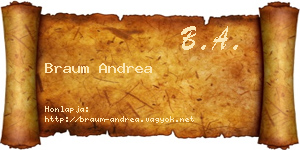 Braum Andrea névjegykártya