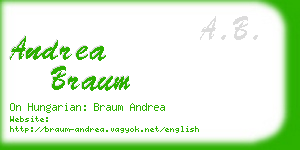 andrea braum business card